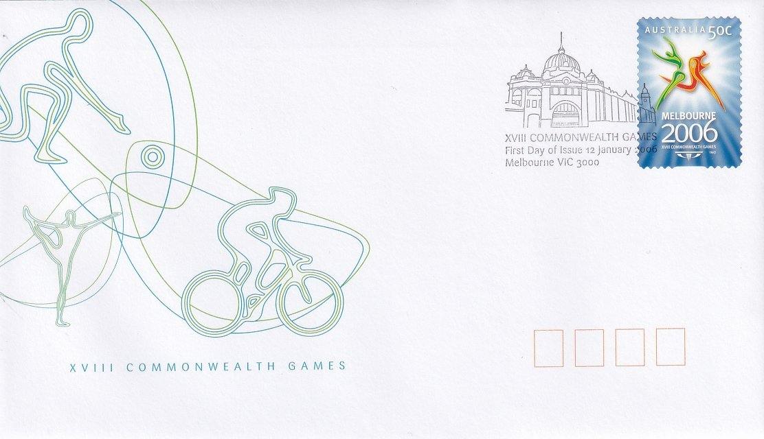 2006 Australian First Day Cover - Melbourne Commonwealth Games 50c S/A FDC - Loose Change Coins