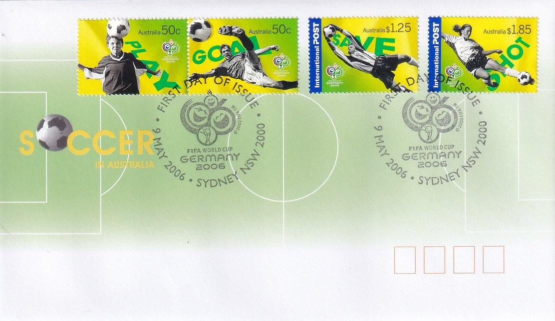 2006 Australian First Day Cover - Soccer in Australia Gummed FDC (4) - Loose Change Coins