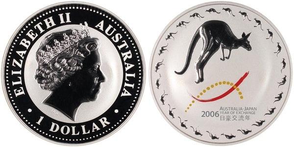 2006 Perth Mint - Japan Year of Exchange 1oz Silver $1 Coin - Loose Change Coins