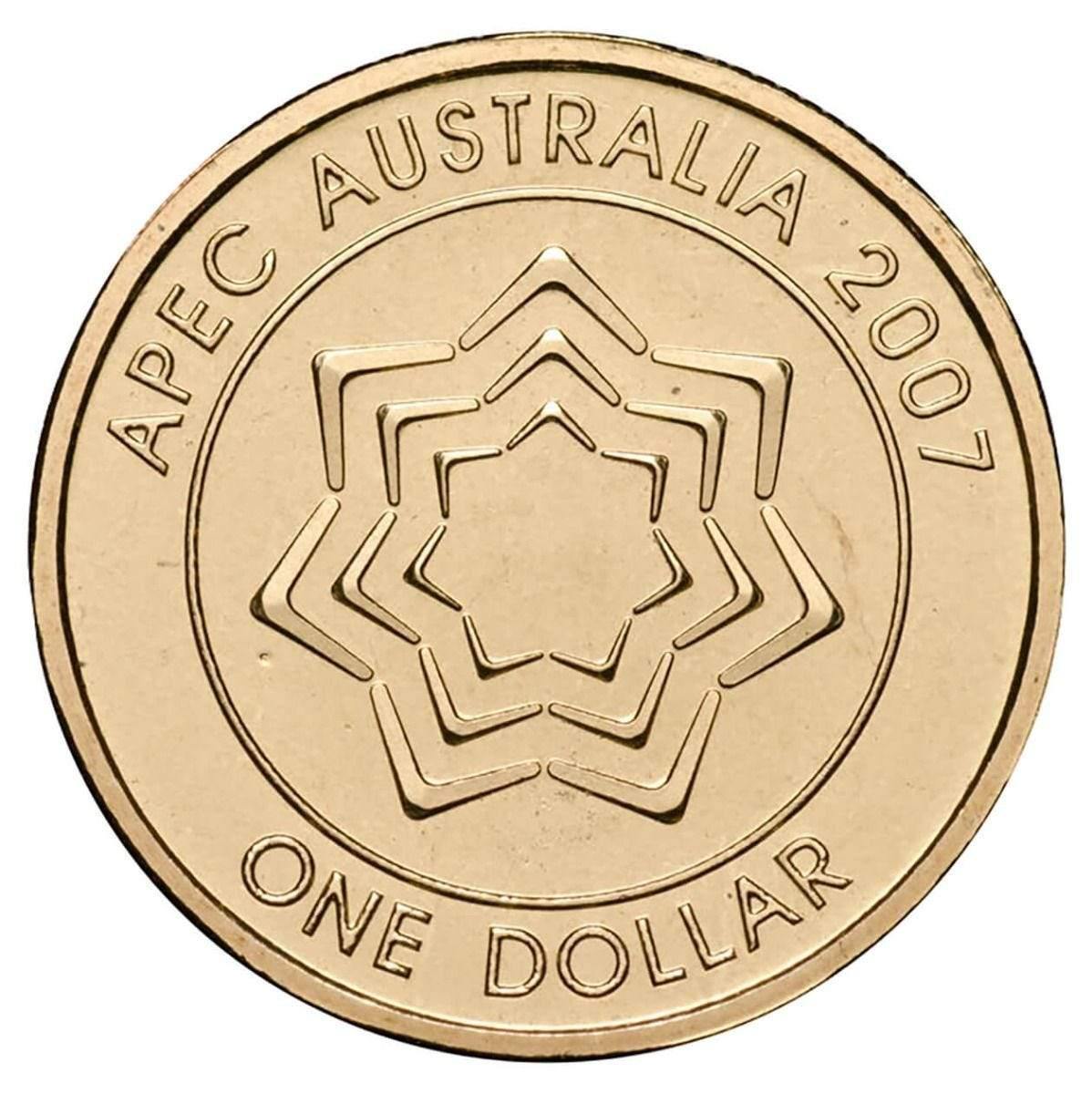 2007 Australian 1 Dollar Coin - APEC - Uncirculated from RAM Roll - Loose Change Coins