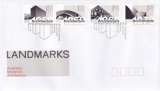 2007 Australian First Day Cover - Modern Architecture - Landmarks FDC (4) - Loose Change Coins