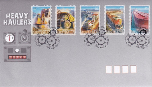 2008 Australian First Day Cover - Heavy Haulers S/A FDC (5) - Loose Change Coins