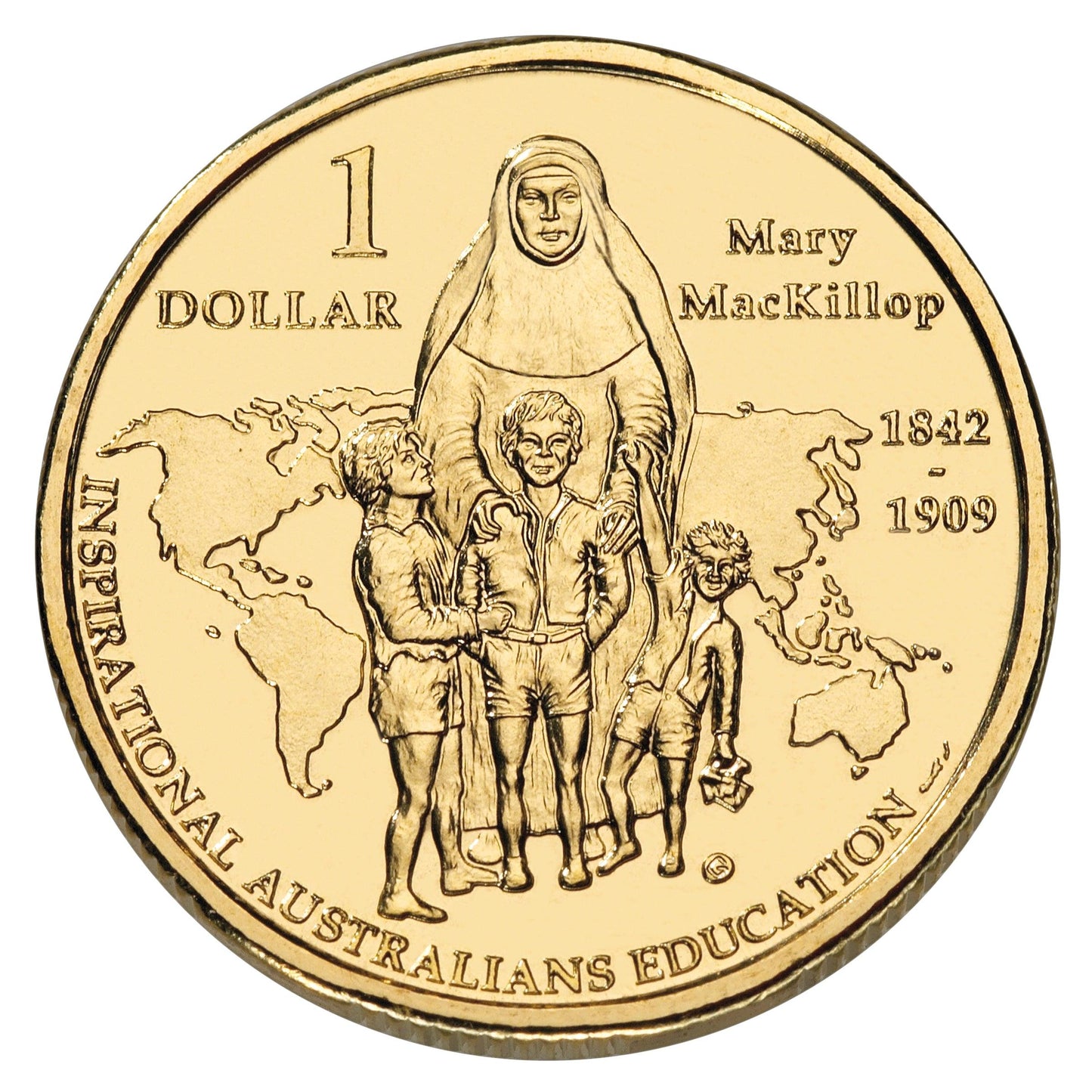 2008 Inspirational Australians - Mary MacKillop Uncirculated $1 Coin - Loose Change Coins