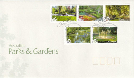 2009 Australian First Day Cover - Parks and Gardens Gummed FDC (5) - Loose Change Coins
