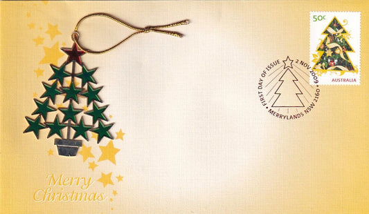 2009 Prestige FDC - Merry Christmas - Loose Change Coins