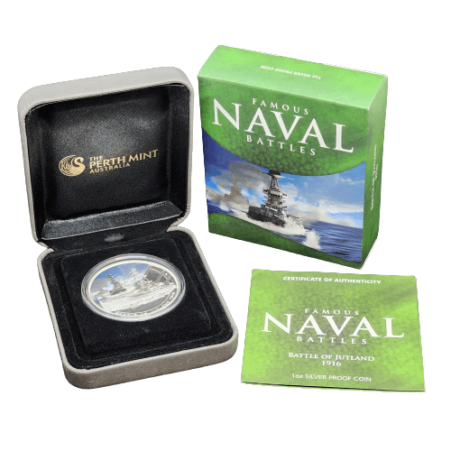 2010-2011 Perth Mint  - Famous Naval Battles - Set of Five Proof 1oz Silver $1 Coins - Loose Change Coins