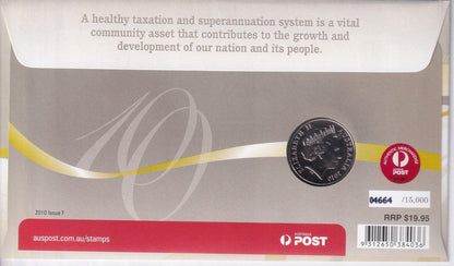 2010 PNC - Centenary of the Australian Taxation Office - Number 04664/15,000. - Loose Change Coins