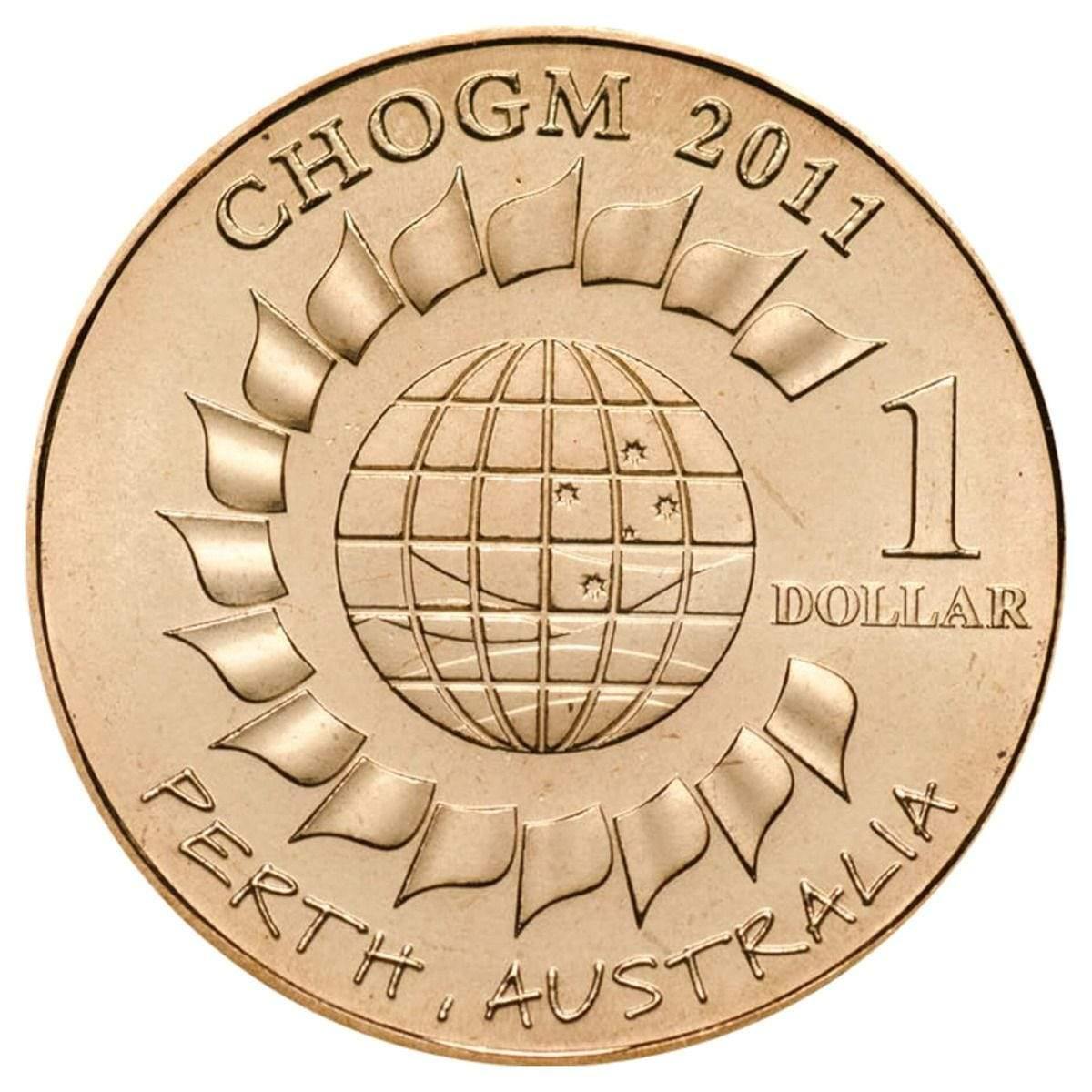 2011 Australian One Dollar Coin - CHOGM - LOW MINTAGE - UNCIRCULATED from RAM ROLL - Loose Change Coins