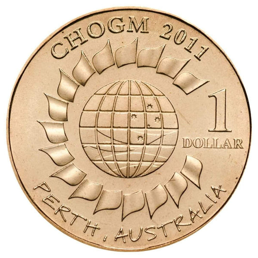 2011 Australian One Dollar Coin - CHOGM - LOW MINTAGE - UNCIRCULATED from RAM ROLL - Loose Change Coins