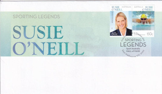2012 Australian First Day Cover - Susie O'Neill - Sporting Legend - FDC Pair - Loose Change Coins