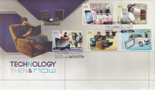 2012 Australian First Day Cover - Technology - Then and Now - Technology S/A (5) - Loose Change Coins
