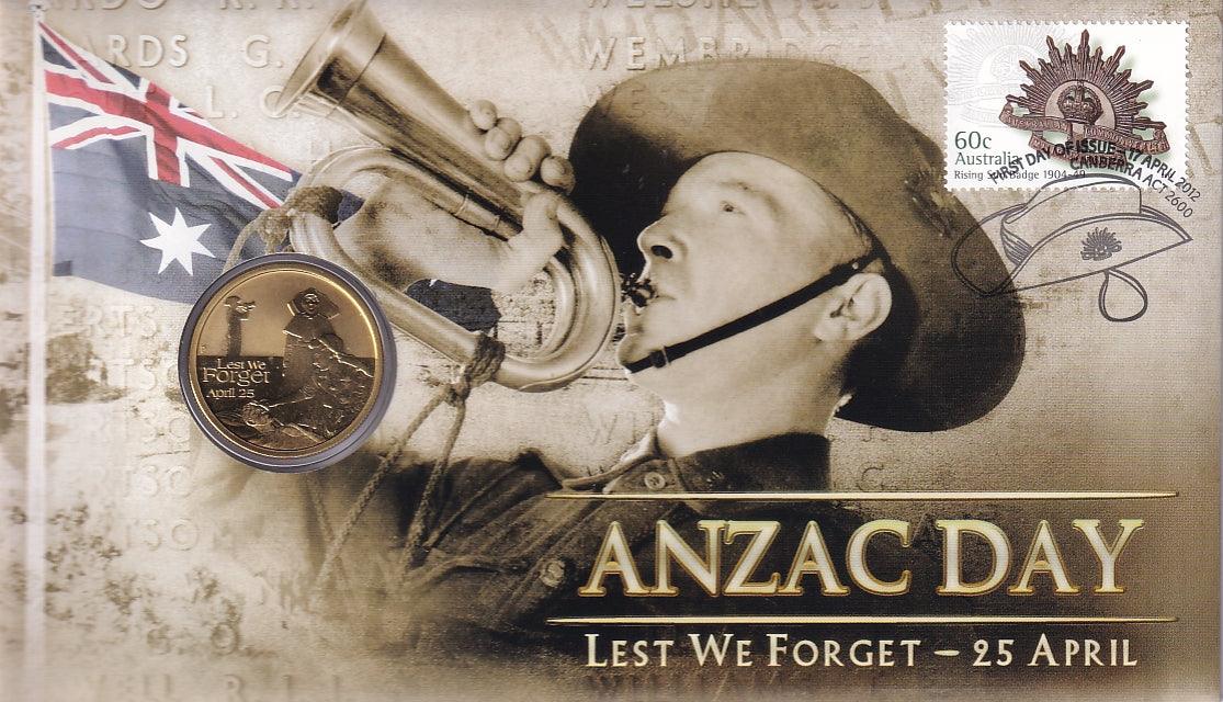 2012 Perth Mint PNC - ANZAC DAY - LEST WE FORGET - Loose Change Coins