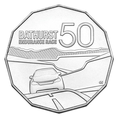 2013 Fifty Cent Coin - Bathurst Endurance Race - Uncirculated Coin in card - Loose Change Coins