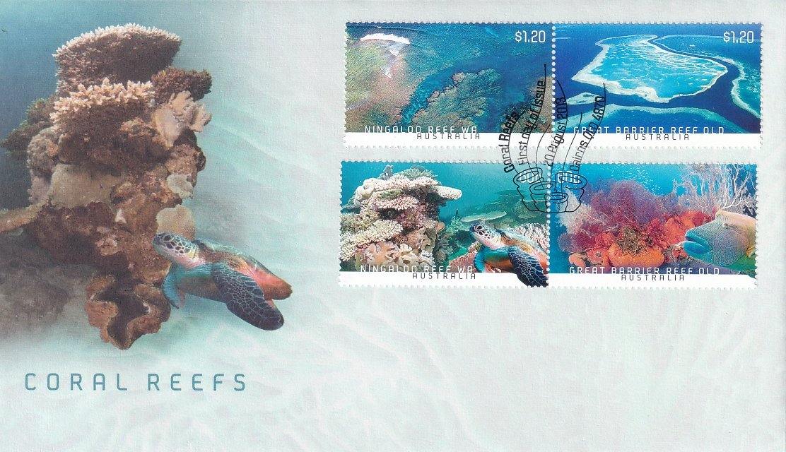 2013 Australian First Day Cover - Coral Reefs - Gummed FDC Pairs - Loose Change Coins
