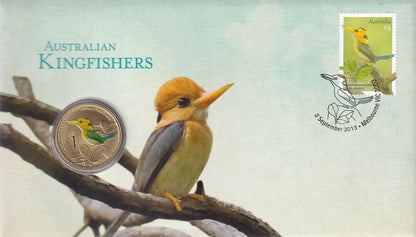 2013 Perth Mint PNC - Australian Kingfishers - Yellow-billed Kingfisher - Loose Change Coins