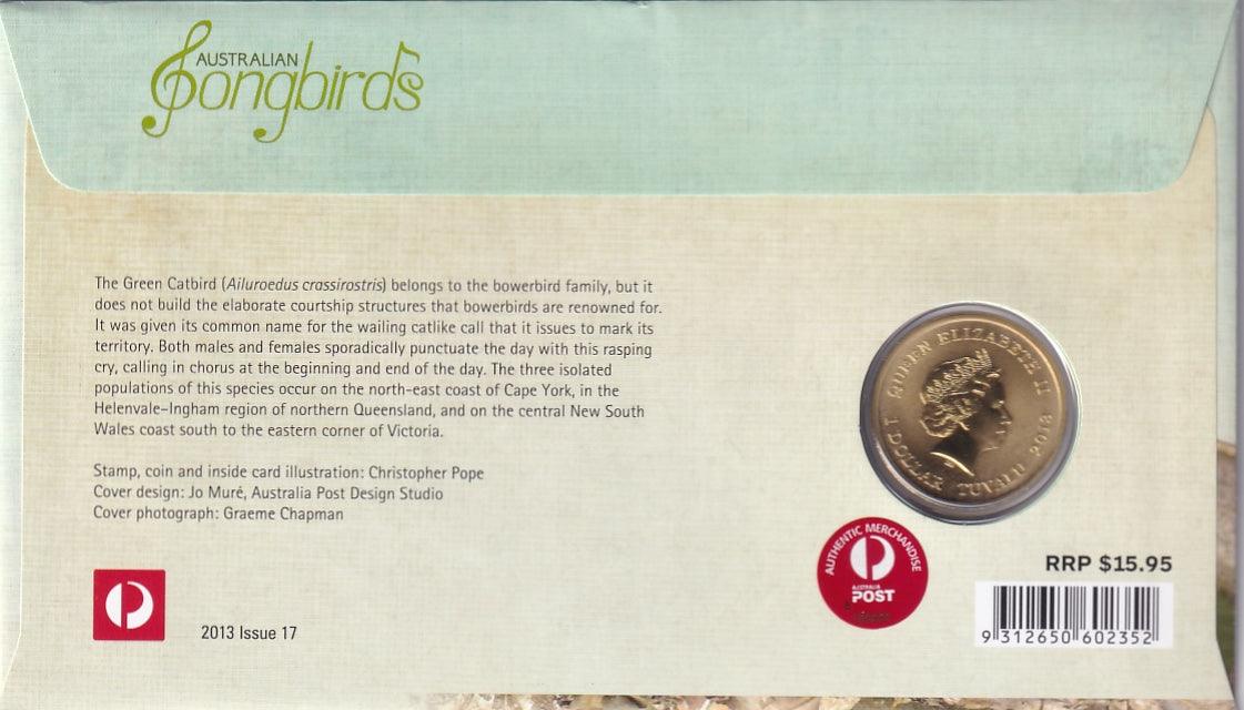 2013 Perth Mint PNC - Australian Songbirds - The Green Catbird - Loose Change Coins