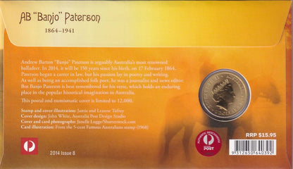 2014 Perth Mint PNC - 150th Anniversary of A.B. "Banjo" Paterson - Loose Change Coins