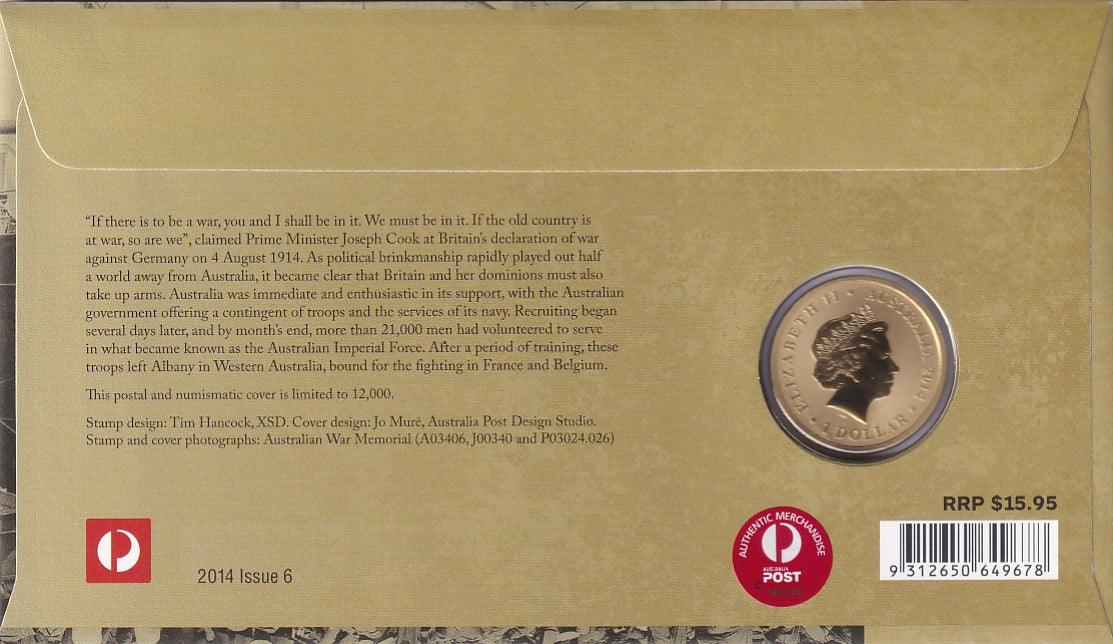 2014 Perth Mint PNC - ANZAC Declaration of WW1 - Loose Change Coins
