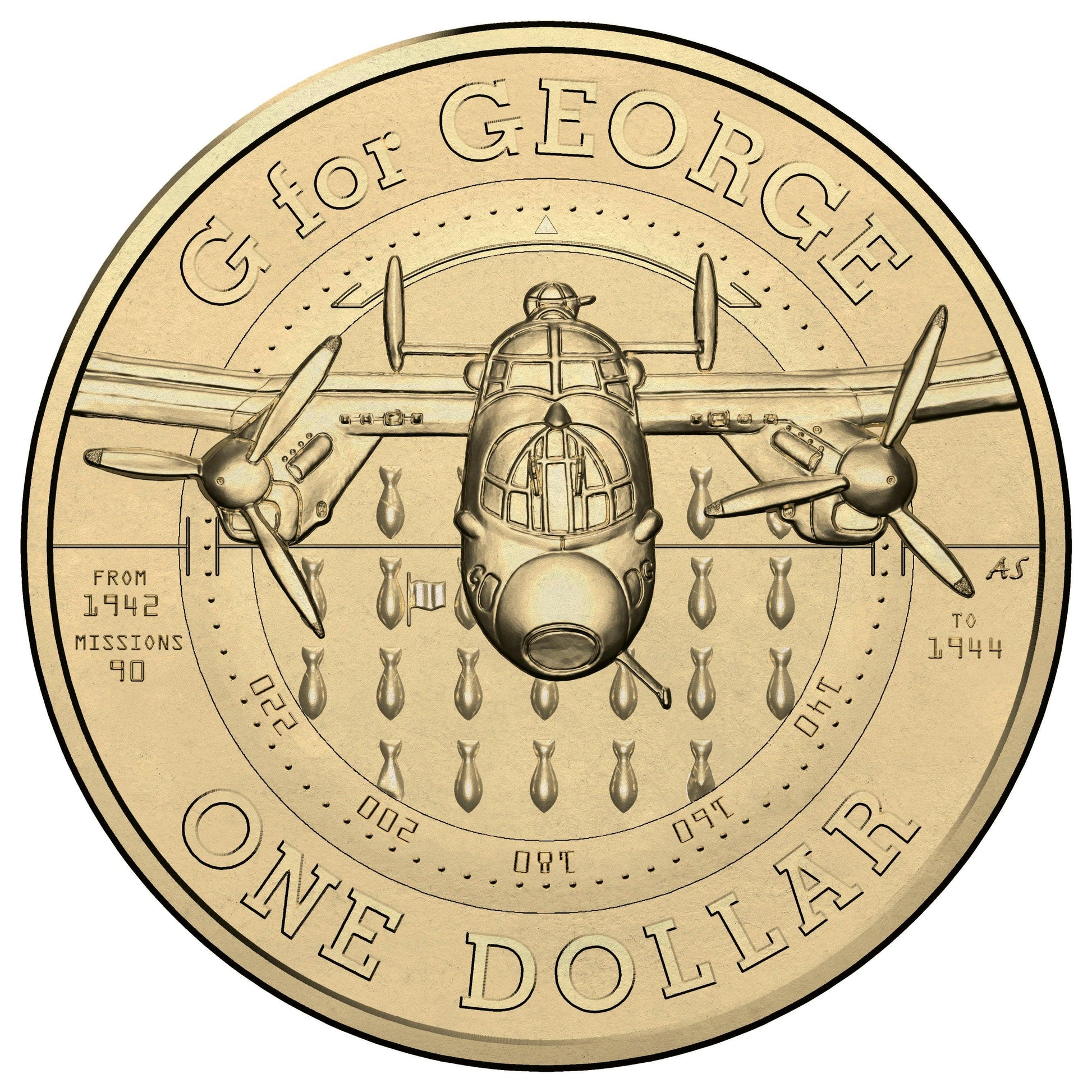 2014 70TH ANNIVERSARY OF THE RETIREMENT OF ‘G FOR GEORGE’ - Uncirculated $1 Coins - Loose Change Coins