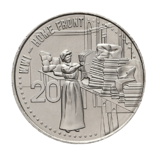 2015 ANZACS Remembered - The Home Front 20c Coin - Loose Change Coins