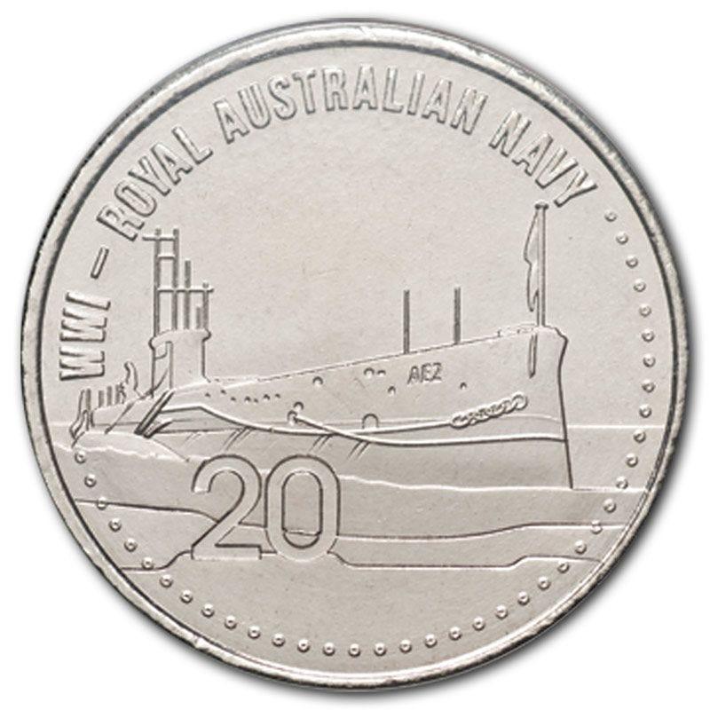 2015 ANZACS Remembered - The Royal Australian Navy - Loose Change Coins