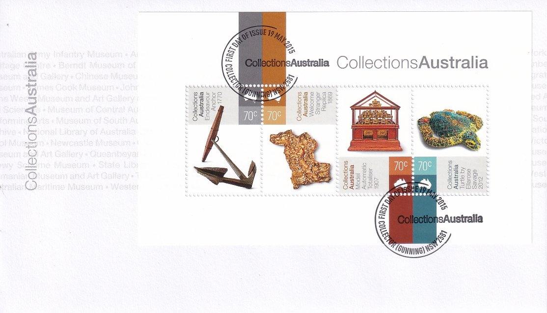 2015 Australian First Day Cover - Collections Australia - Miniature Sheet FDC - Loose Change Coins
