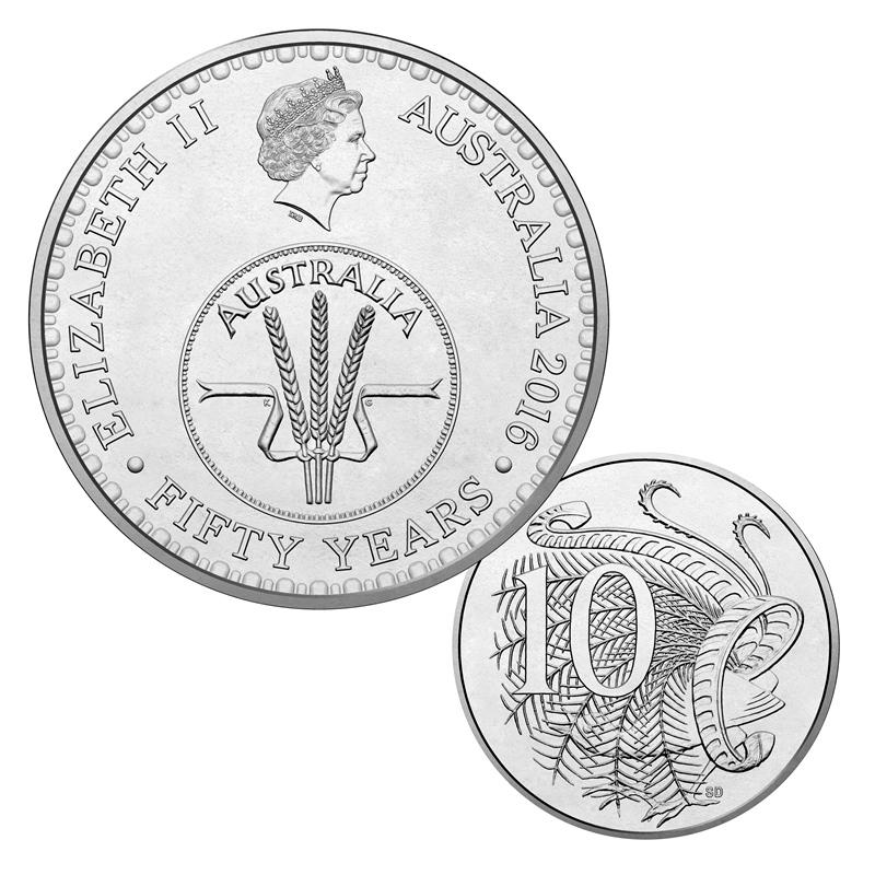 2016 Australian Uncirculated Coins - 50th Anniversary of Decimal Currency  - UNCIRCULATED from Royal Australian Mint Roll - Loose Change Coins