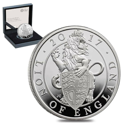 2017 U.K. 2 Pounds - THE LION OF ENGLAND - QUEEN’S BEASTS - 1 OZ PURE SILVER PROOF COIN - Loose Change Coins