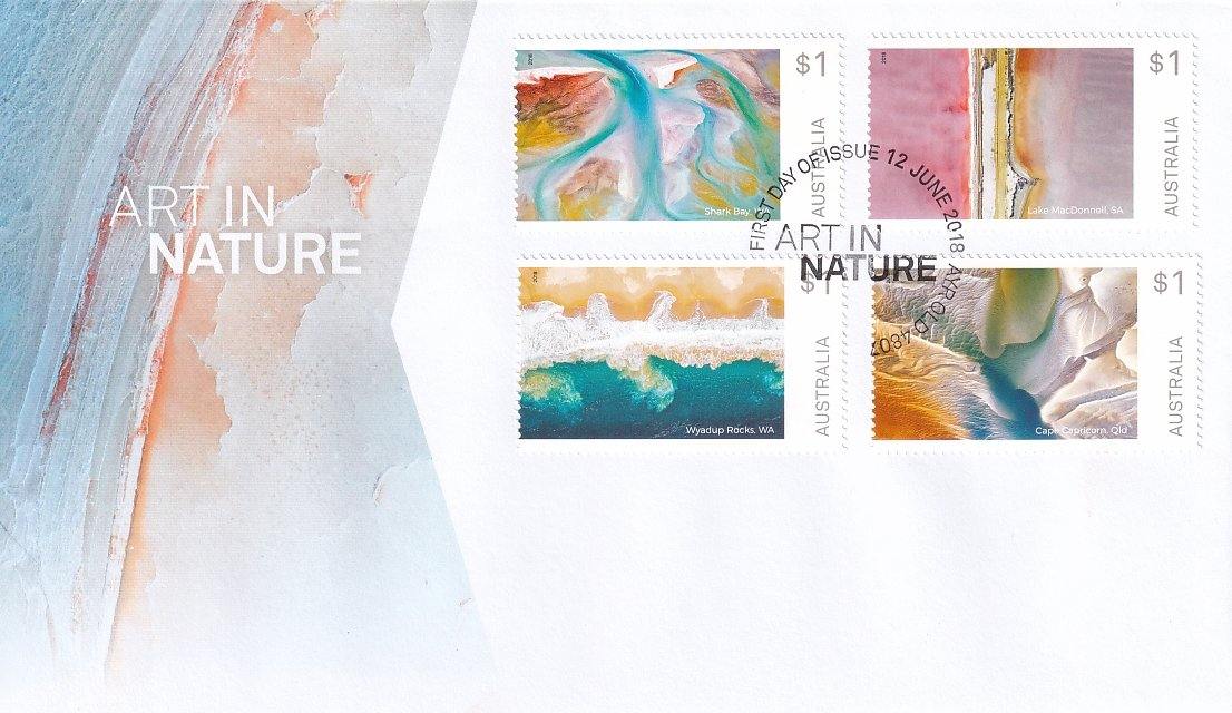 2018 Australian First Day Cover - Art in Nature Gummed FDC (4) - Loose Change Coins