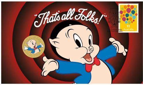 2018 Perth Mint PNC - Porky Pig "That's all Folks" - Loose Change Coins
