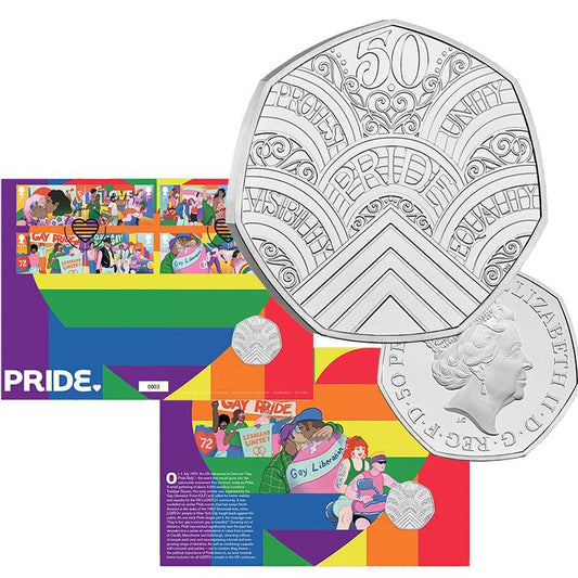 2022 50 Years of Pride PNC with 50p Brilliant Uncirculated Coin - Loose Change Coins
