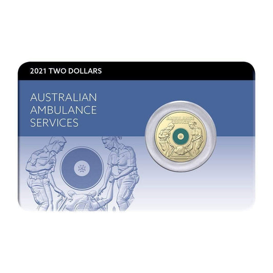 2021 $2 AlBr Coloured Uncirculated Coin Pack - Australian Ambulance Services - Loose Change Coins