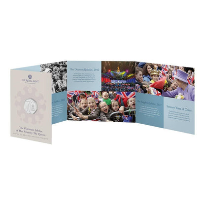 Queen Elizabeth II's Platinum Jubilee 2022 50p Cupro-Nickel Brilliant Uncirculated Coin - Loose Change Coins