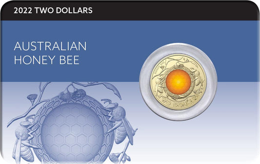 2022 $2 AlBr Coloured Uncirculated Coin Pack - Australian Honey Bees - Loose Change Coins