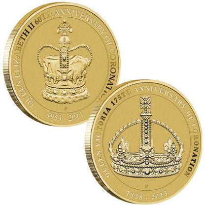 2013 Perth Mint PNC - Queen’s Coronation - Queen Elizabeth II and Queen Victoria Coronation - Loose Change Coins