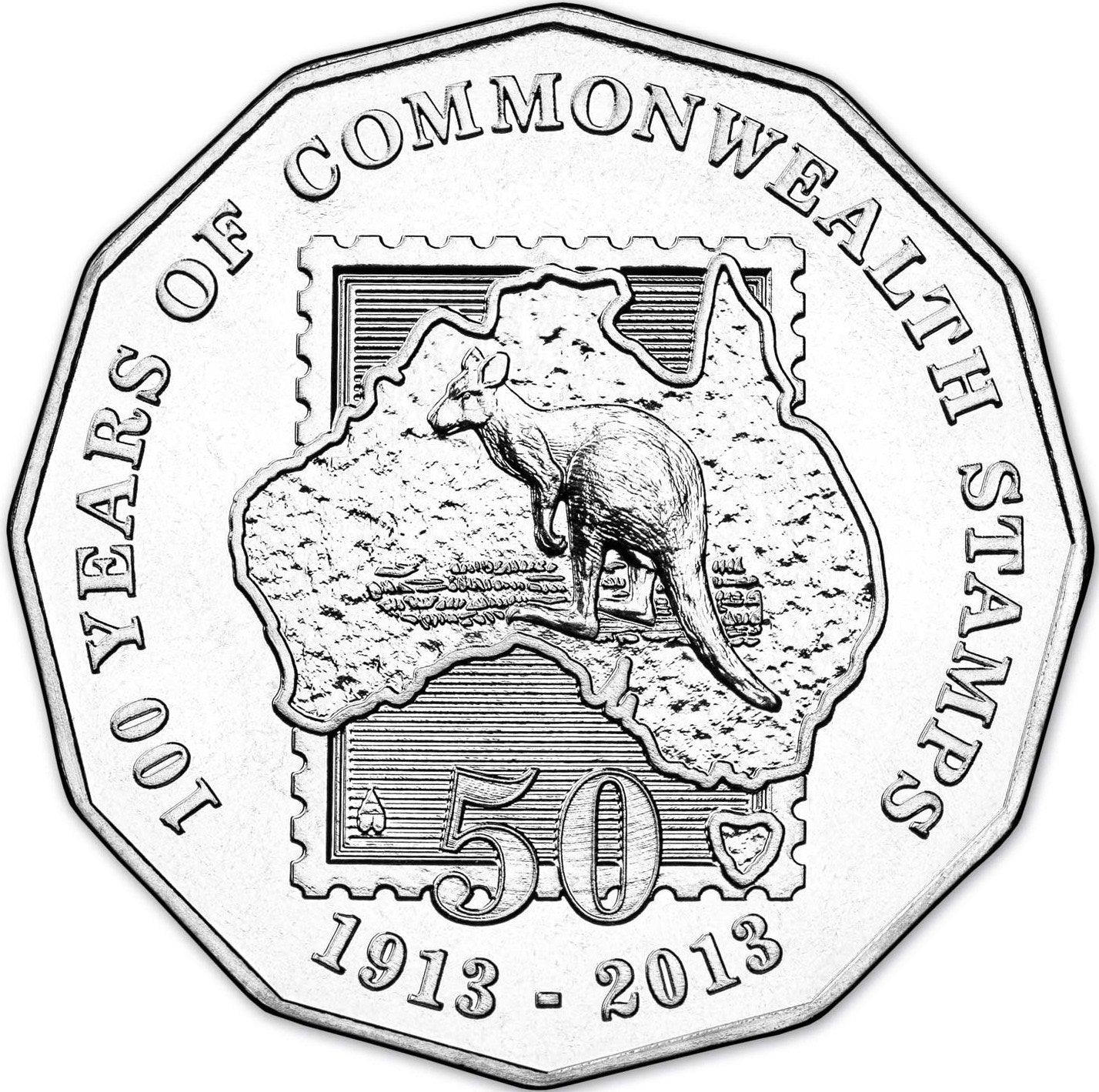 2013 PNC - 100 years of Commonwealth Stamps 1913-2013 - Australia's First Stamp Anniversary - Loose Change Coins
