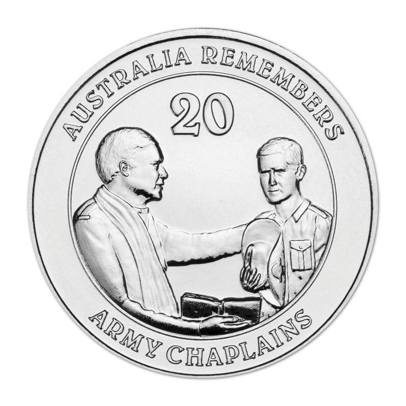 2013 Australian Twenty Cent Coin - Australia Remembers - Army Chaplains - Uncirculated and Carded - Loose Change Coins