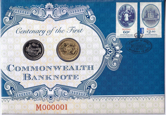 2013 Centenary of the First Commonwealth Banknote Stamp and Coins Cover PNC - Loose Change Coins