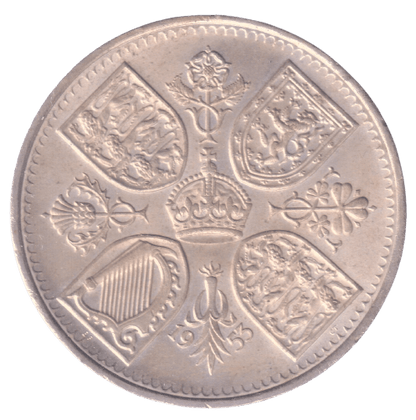 1953 United Kingdom - Elizabeth II Coronation Commemorative Crown/25 pence - Uncirculated - Loose Change Coins