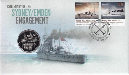 2014 PNC - Battle of Cocos Islands - Centenary of the Sydney/Emden Engagement - Loose Change Coins