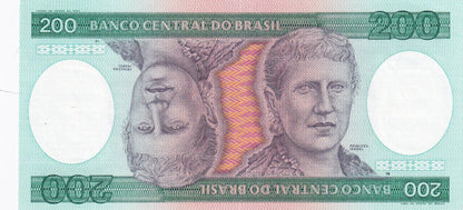 Brazil p199b: 200 Cruzeiros from 1984 - Loose Change Coins