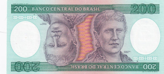 Brazil p199b: 200 Cruzeiros from 1984 - Loose Change Coins