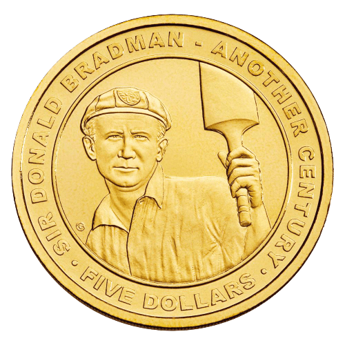 2008 Australian $5 Coin - 100th Anniversary of Sir Donald Bradman's Birth - NCLT - COIN ONLY (No card) - Loose Change Coins