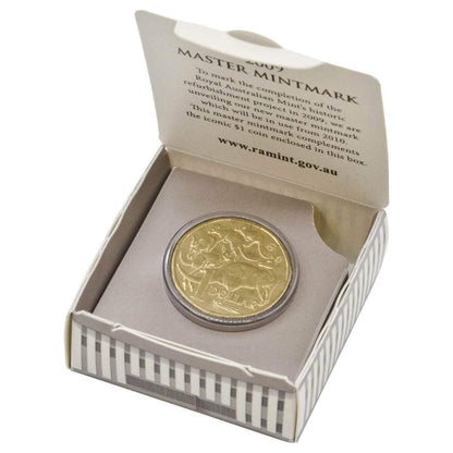 2009 Australian One Dollar Coin - Mob of Roos Master Mintmark - 23k Mintage - Loose Change Coins