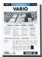 Lighthouse VARIO 3C Banknote & Stamp Stock Sheet 3 Pocket - Single Sided CLEAR (PK 5) - Loose Change Coins